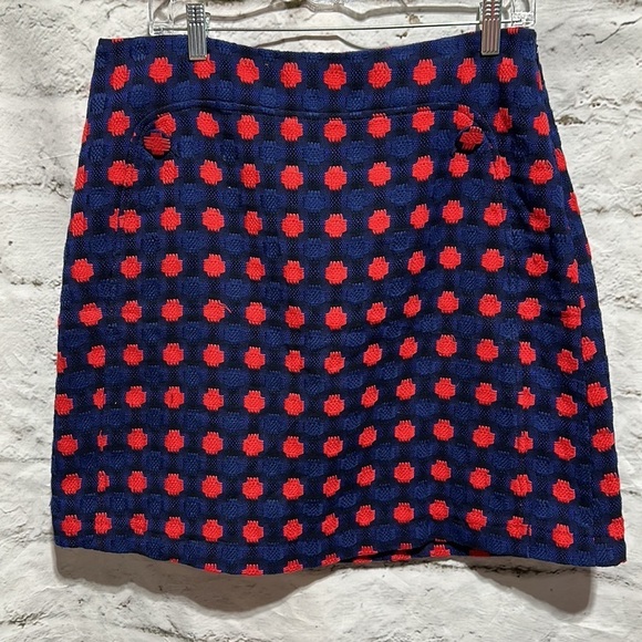 Boden 100% cotton knit mini skirt size 10 Long pop on w red sweater and boots - Picture 1 of 7